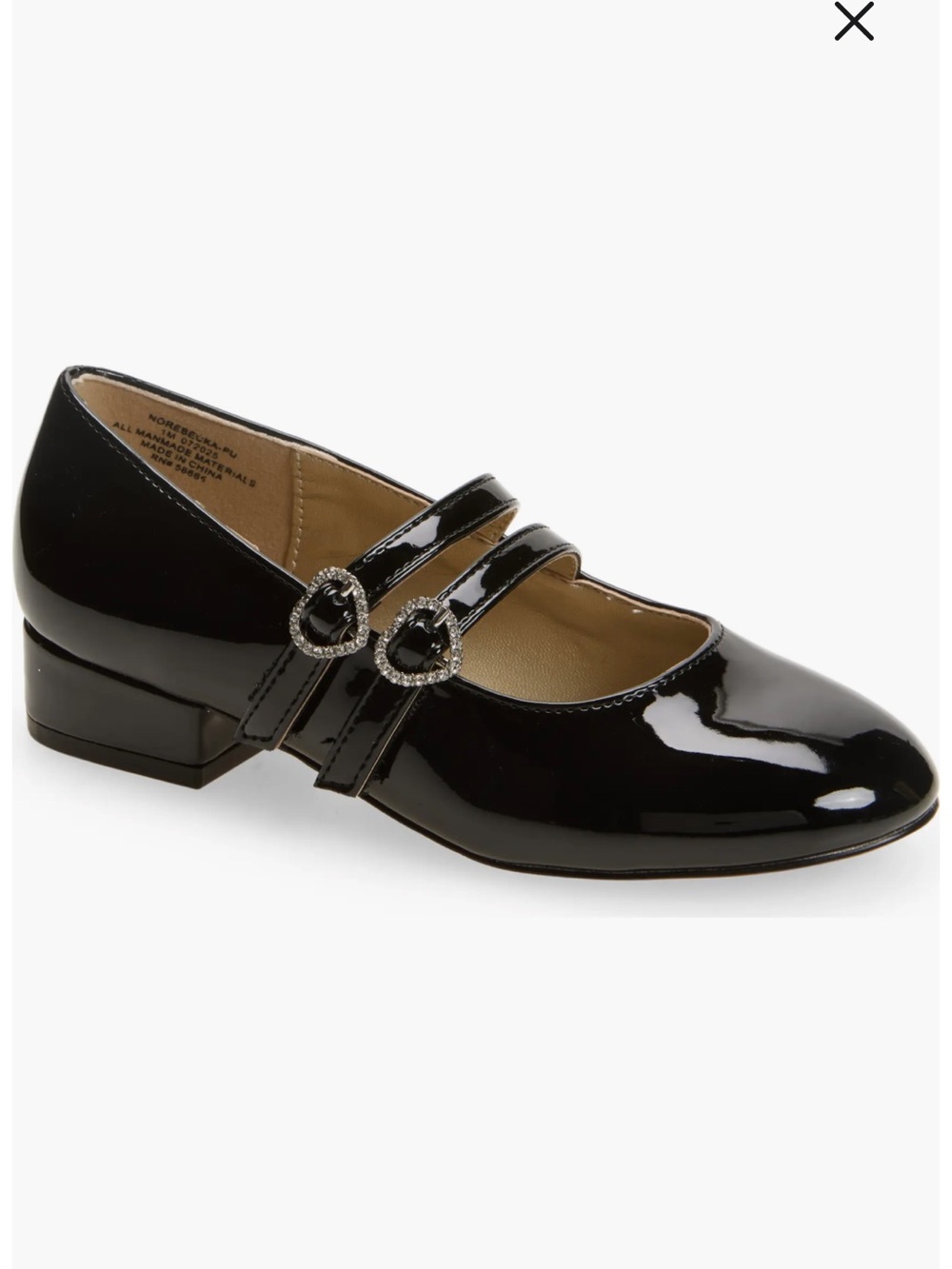 Nordstrom Kids' Rebecka Double Buckle Mary Jane patent leather Pump
